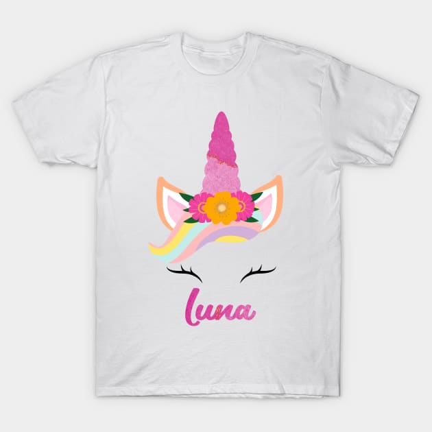 Name luna unicorn T-Shirt by Gaming champion